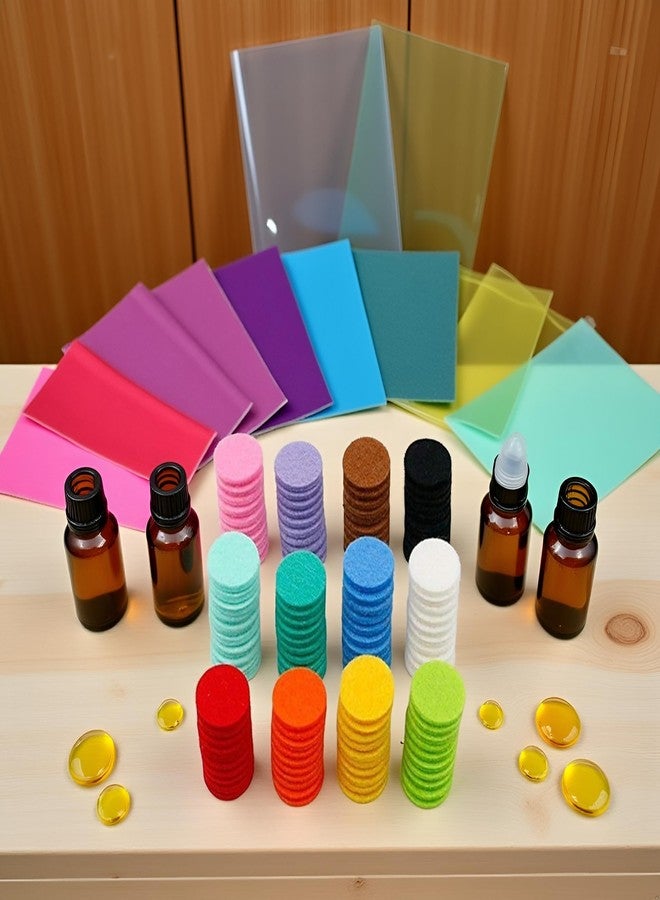 Tustao 120 Pcs Colour Essential Oil Diffuser Locket Necklace Refill Pads/Aromatherapy Diffuser Necklace Replacement Pads/Thickened/Washable/Highly Absorbent for Aroma Diffuser Pendant Aromatherapy Diffusers - Image 2